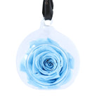 Baby Blue Hanging Rose Glass Bauble