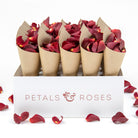 Confetti Cone Box with Kraft Confetti Cones and Romanic Red Petals